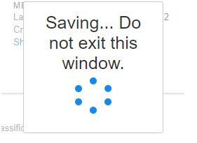 Salesforce Marketing Cloud - Saving... Do not exit this window.