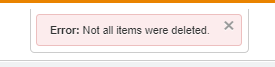 Salesforce Marketing Cloud - Not all items were deleted error