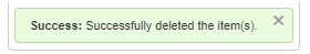 Salesforce Marketing Cloud - successfully deleted the item(s)
