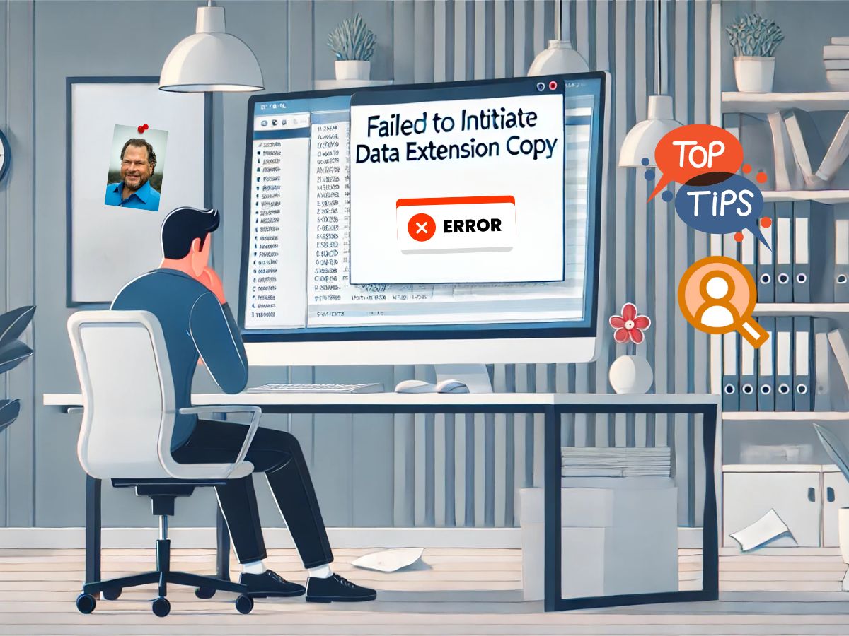 Error: Failed to initiate Data Extension Copy