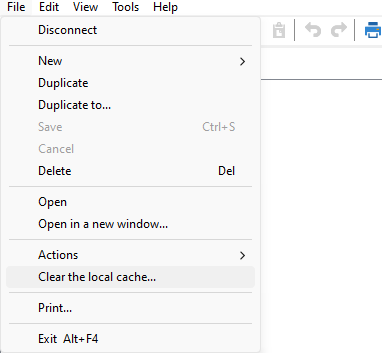 Clear the local cache in adobe campaign classic