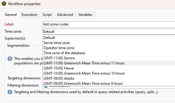 Time zone settings in adobe campaign classic